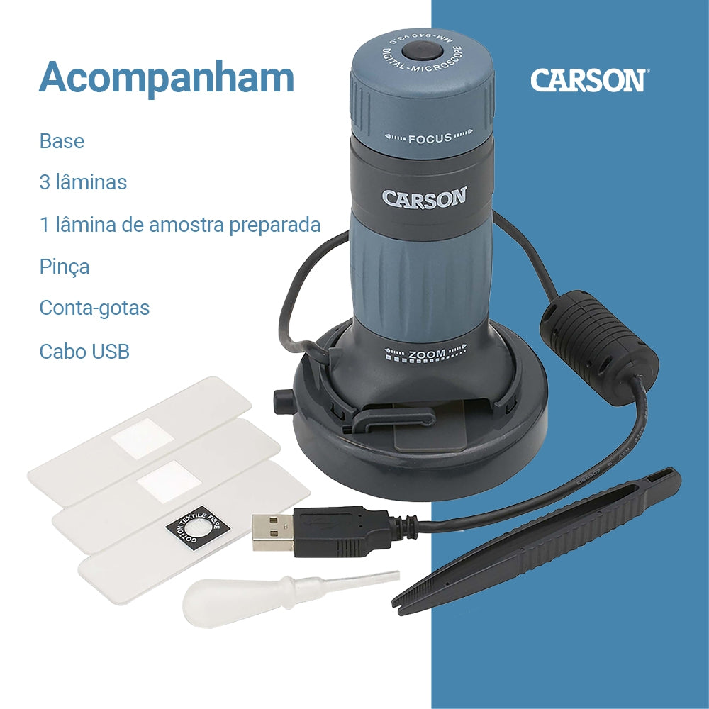 Microscópio Digital USB Zpix 300 108x-569x Com Câmera Integrada E Captura De Vídeo