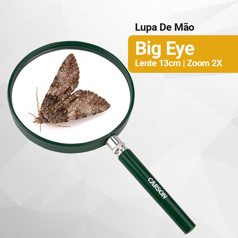 Lupa De Mão Big Eye Com Lente Extra Grande De 13cm E Zoom 2X