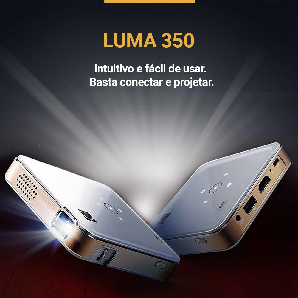 Projetor DLP Portátil Sem Fio 4K KODAK Luma 350 Inteligente Ultra HD, HDMI, USB E Micro SD