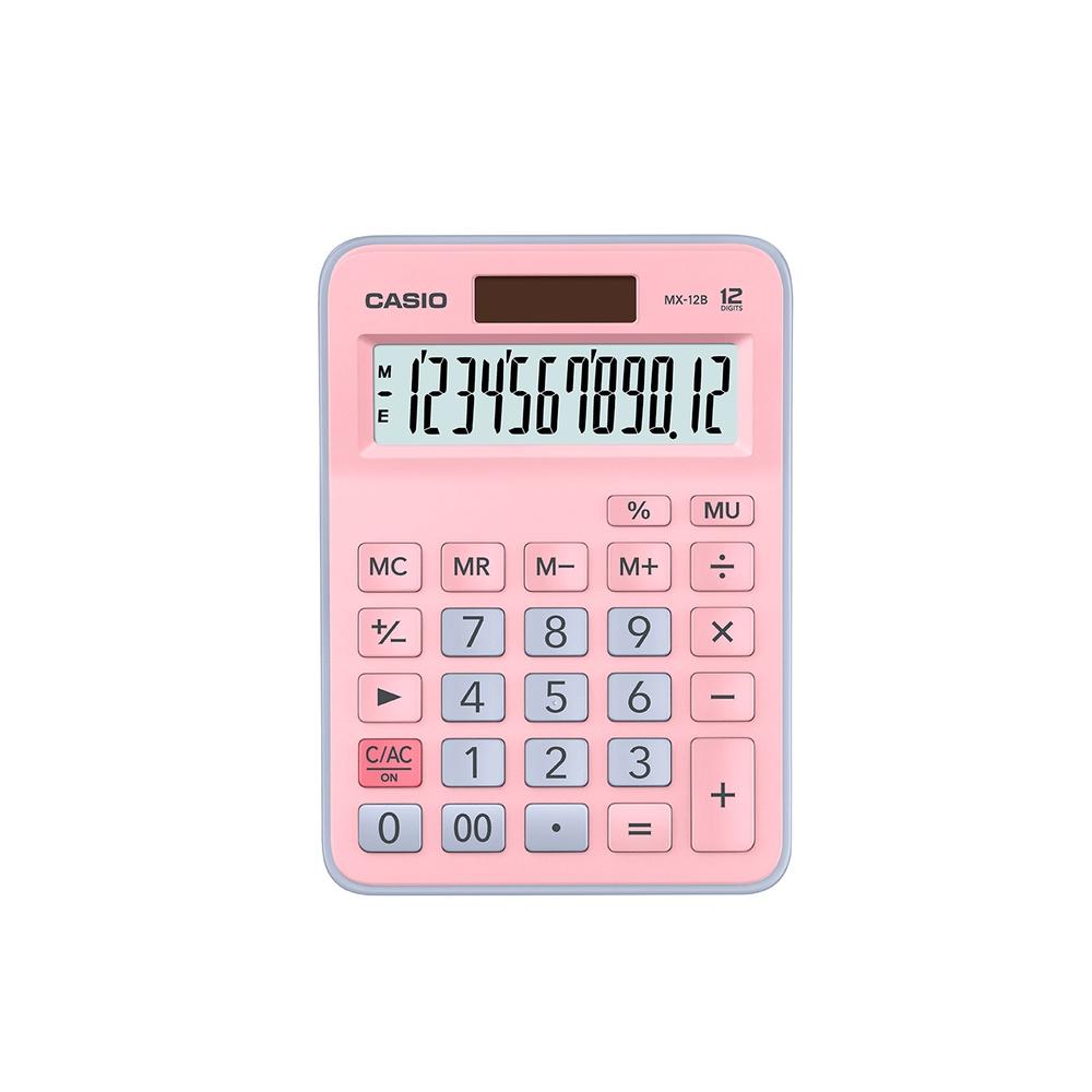 Calculadora Casio de mesa visor XL, 12 dígitos e alimentação dupla MX-12B