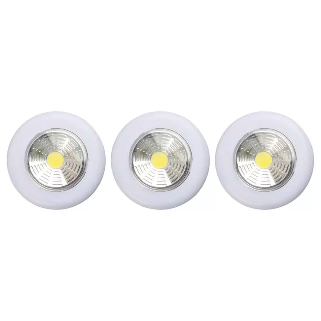 Kit de 3 lâmpadas LED adesiváveis e de acionamento por toque