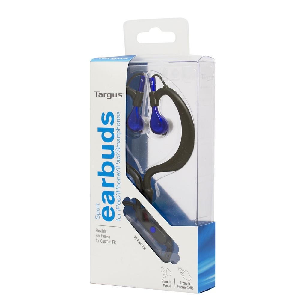 Fone de ouvido esportivo tipo auricular à prova de transpiração com microfone