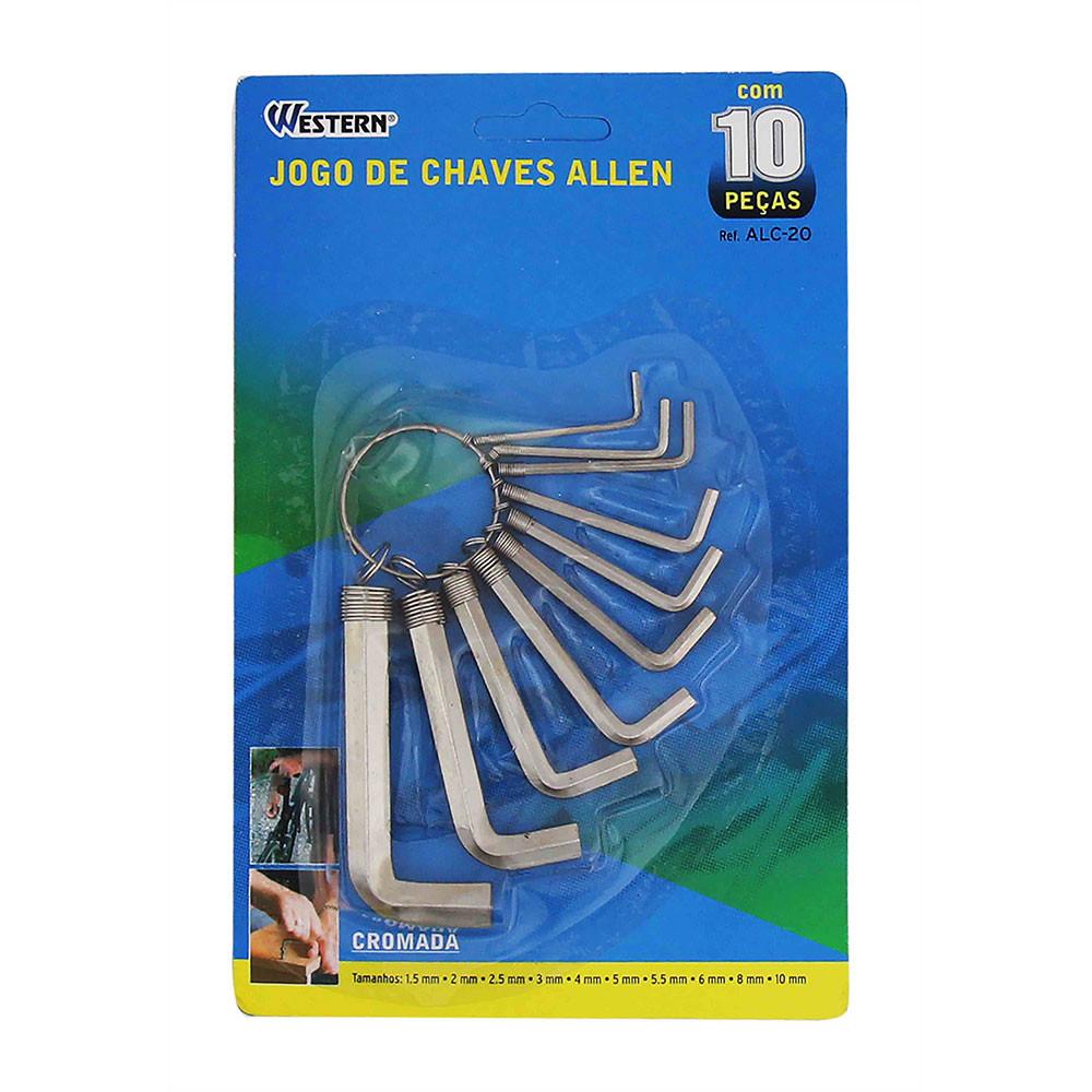 Jogo De Chaves Allen Com 10 Peças Western