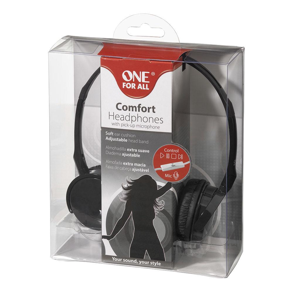 Headphone c/ microfone e controle de funções no cabo