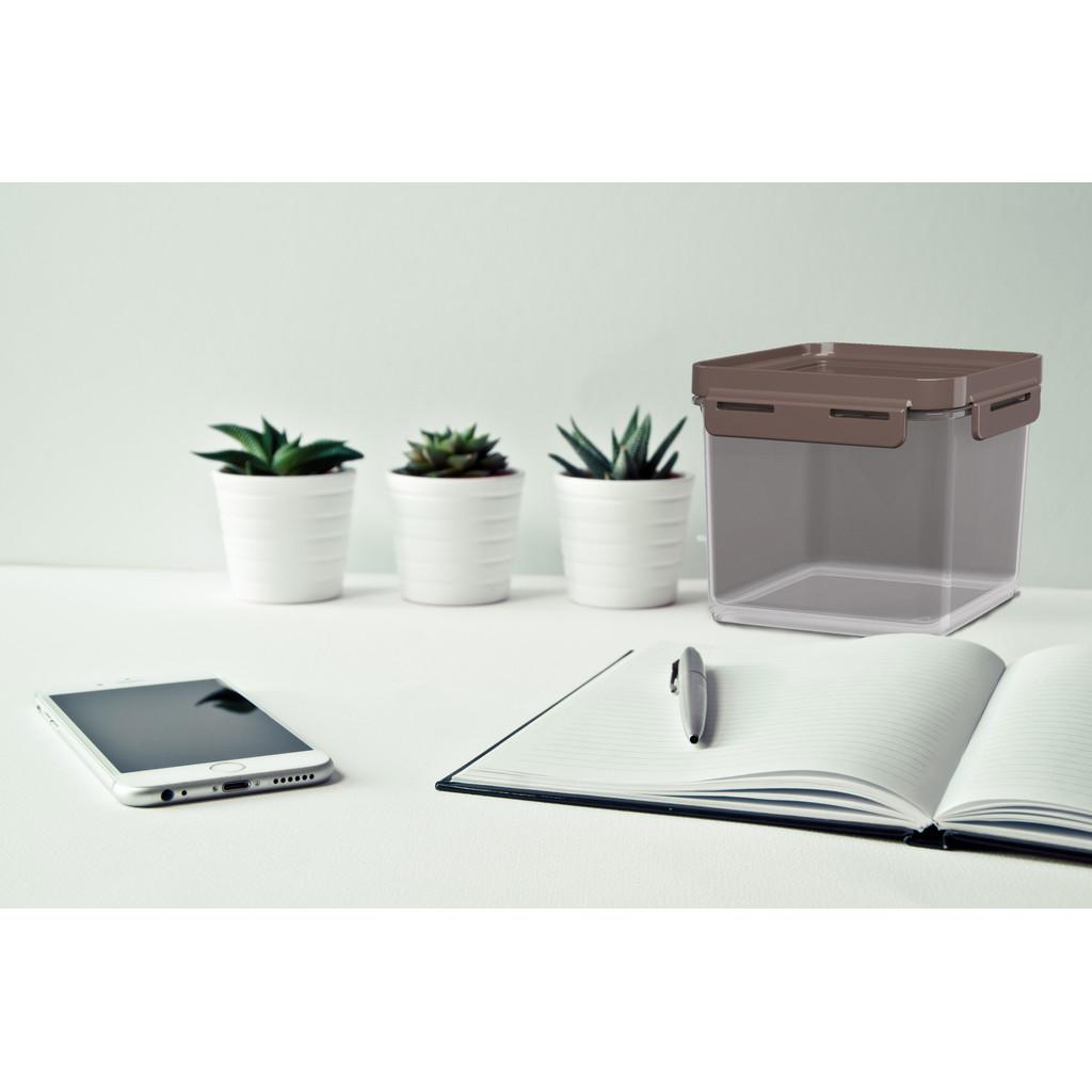 Pote Hermético Flap 18,5 x 14,5 x 11 cm 1,5 L - Cinza