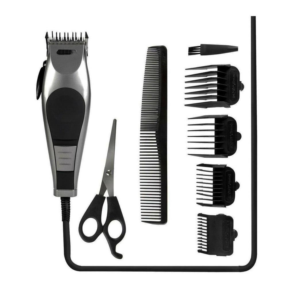 Aparador de barba e cortador de cabelo 110V completo com acessóriso - Preta