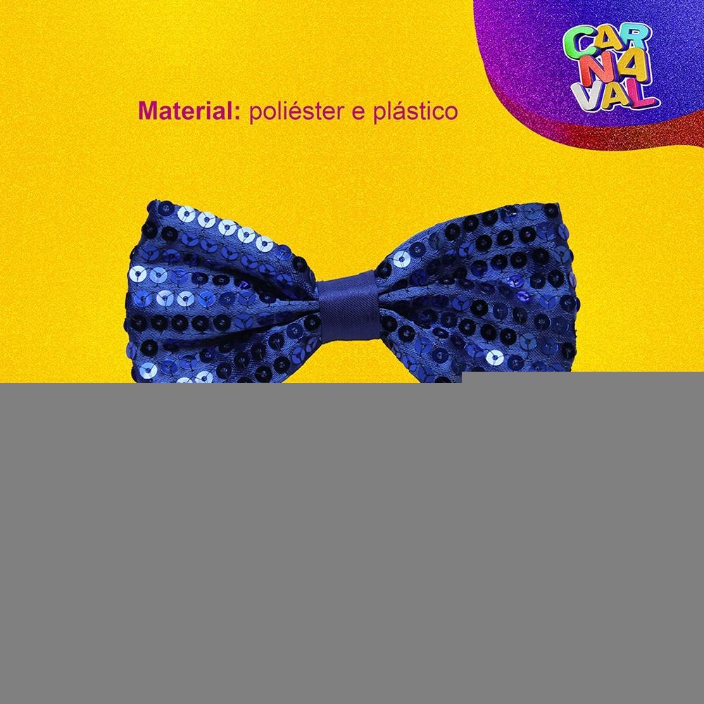 Mini Chapéu Glitter Mais Gravata Borboleta Brilhe No Carnaval