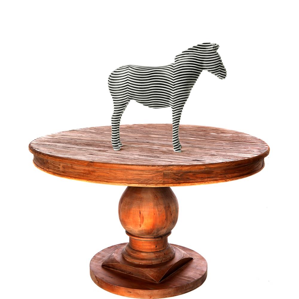 Escultura zebra em poliresina