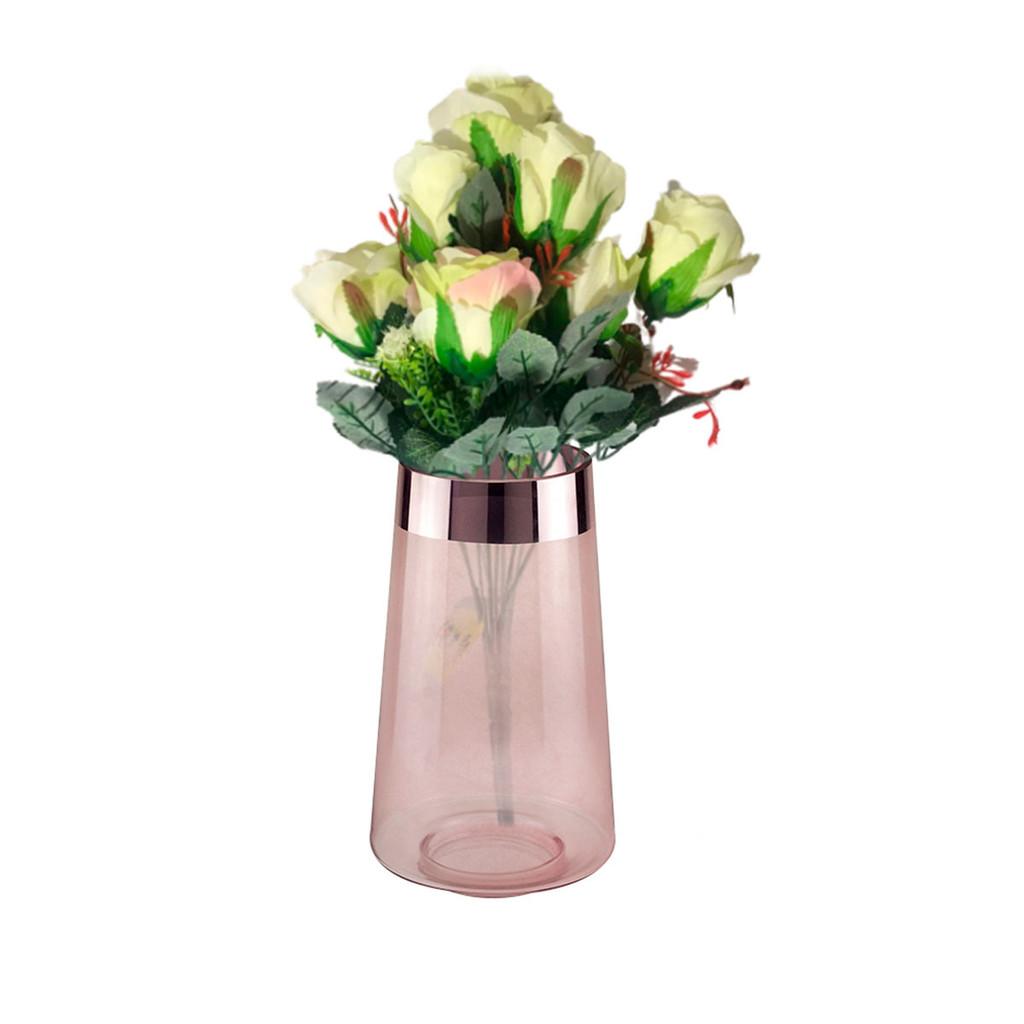 Vaso vidro rosa 17x29cm