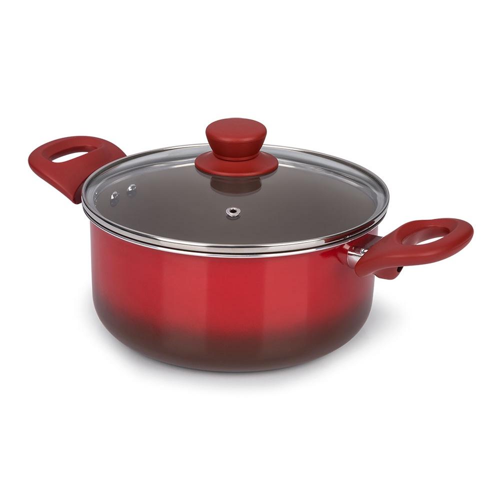 Conjunto de Panelas Brinox 5 peças Smart Vermelha
