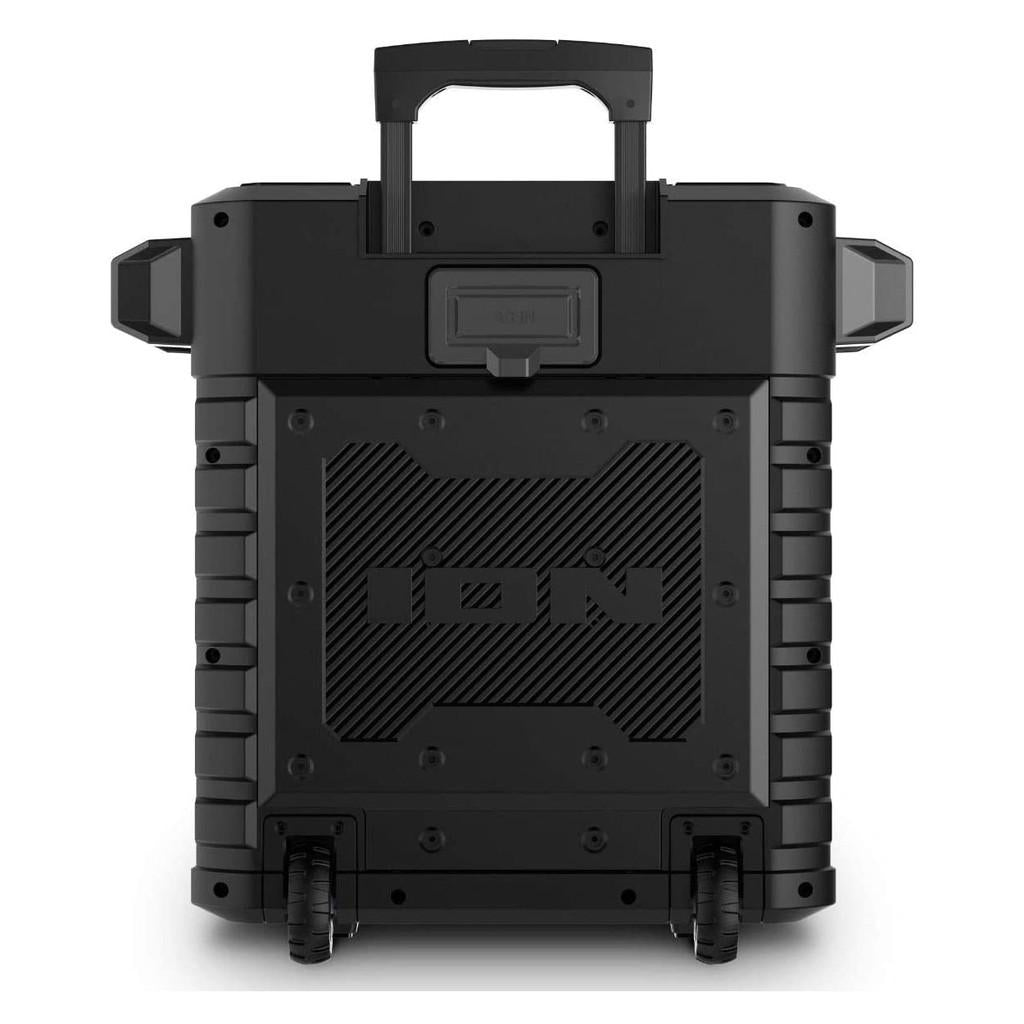 Caixa de Som 100W, Bluetooth, AM/FM, microfone, bateria recarregável e QI p/ Smartphone