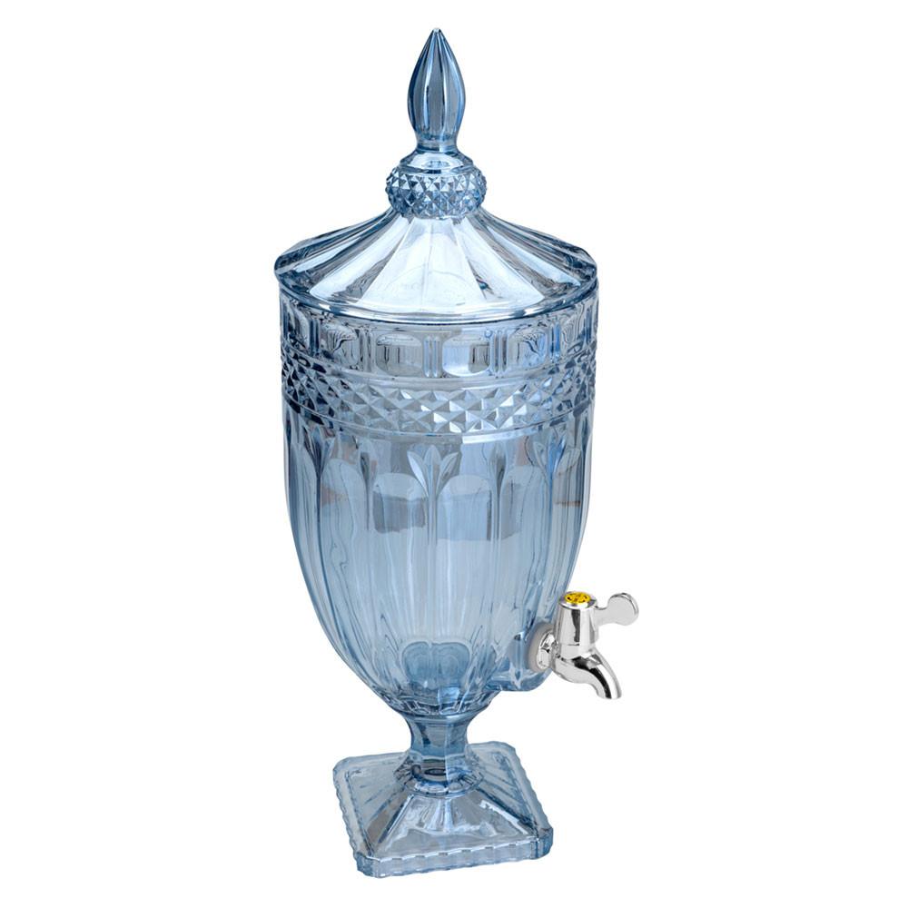 Dispenser de Cristal C/Pé Brandon Azul 4L