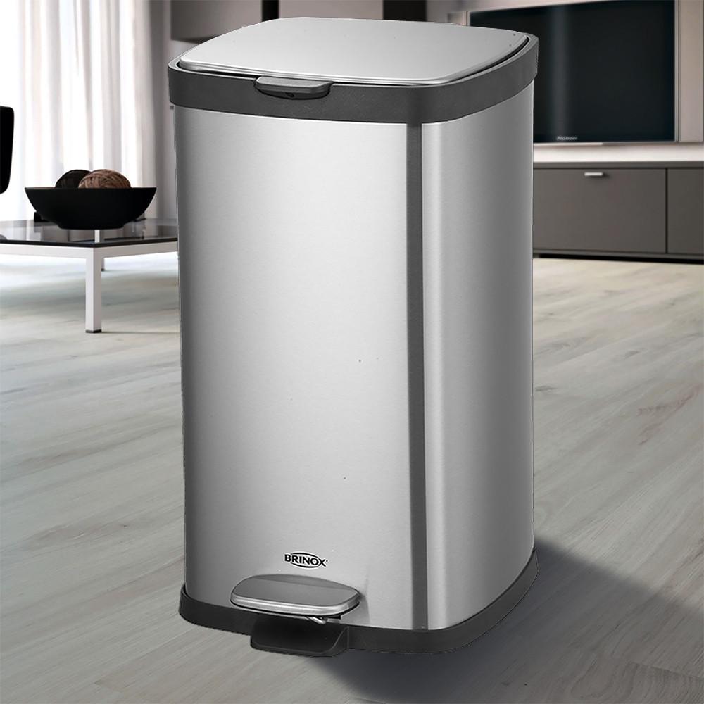 Lixeira Aço Inox Pedal Balde Frame 20L Brinox
