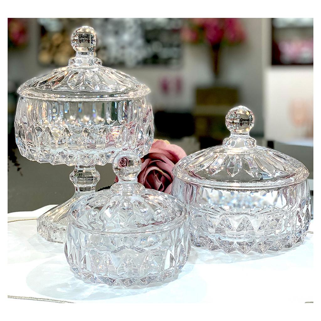 Potiche decorativa cristal Louise 14x14cm transparente