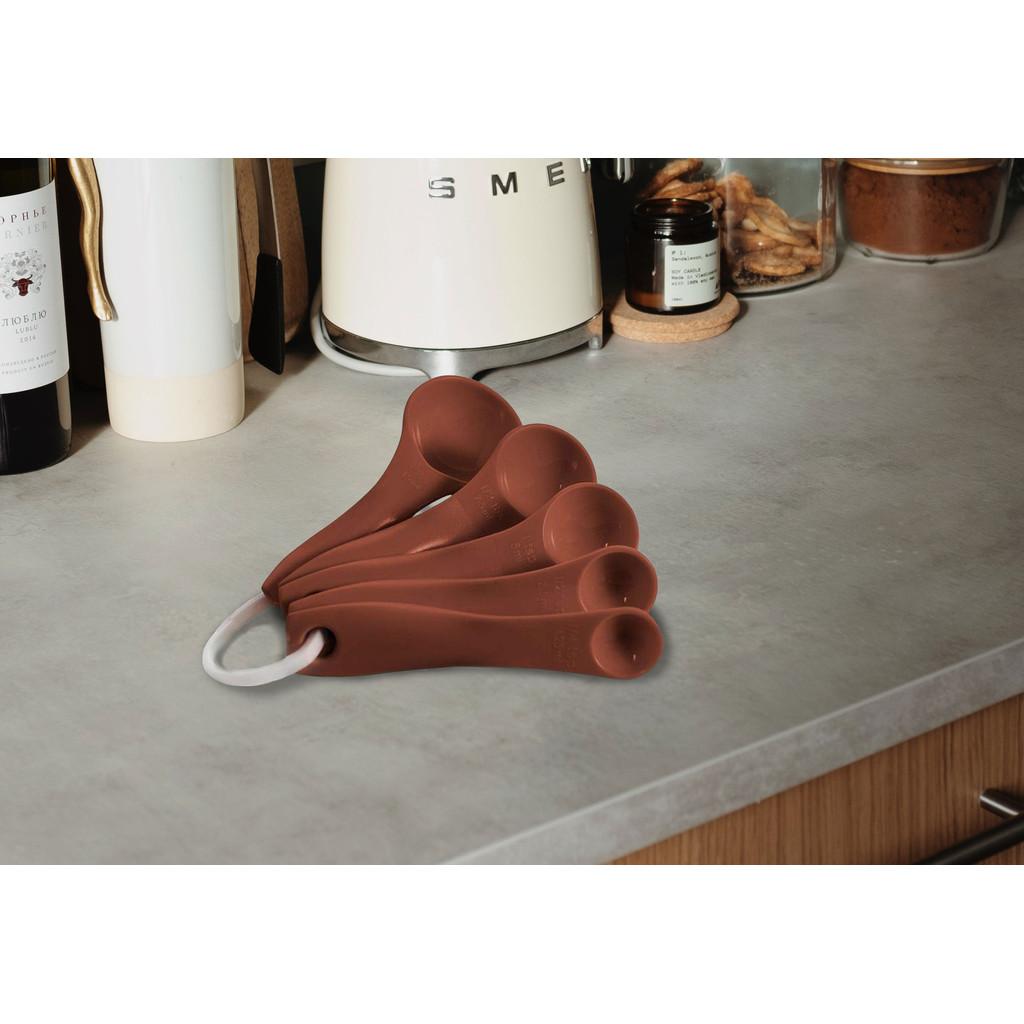 Conjunto 5 peças medidores colher Glacê - Chocolate Brinox