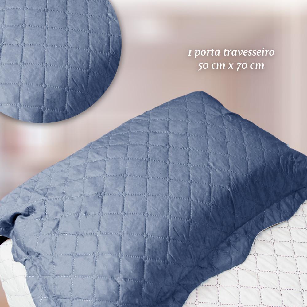 Colcha King Dyuri Com Toque De Sofisticação E Conforto E Porta Travesseiro