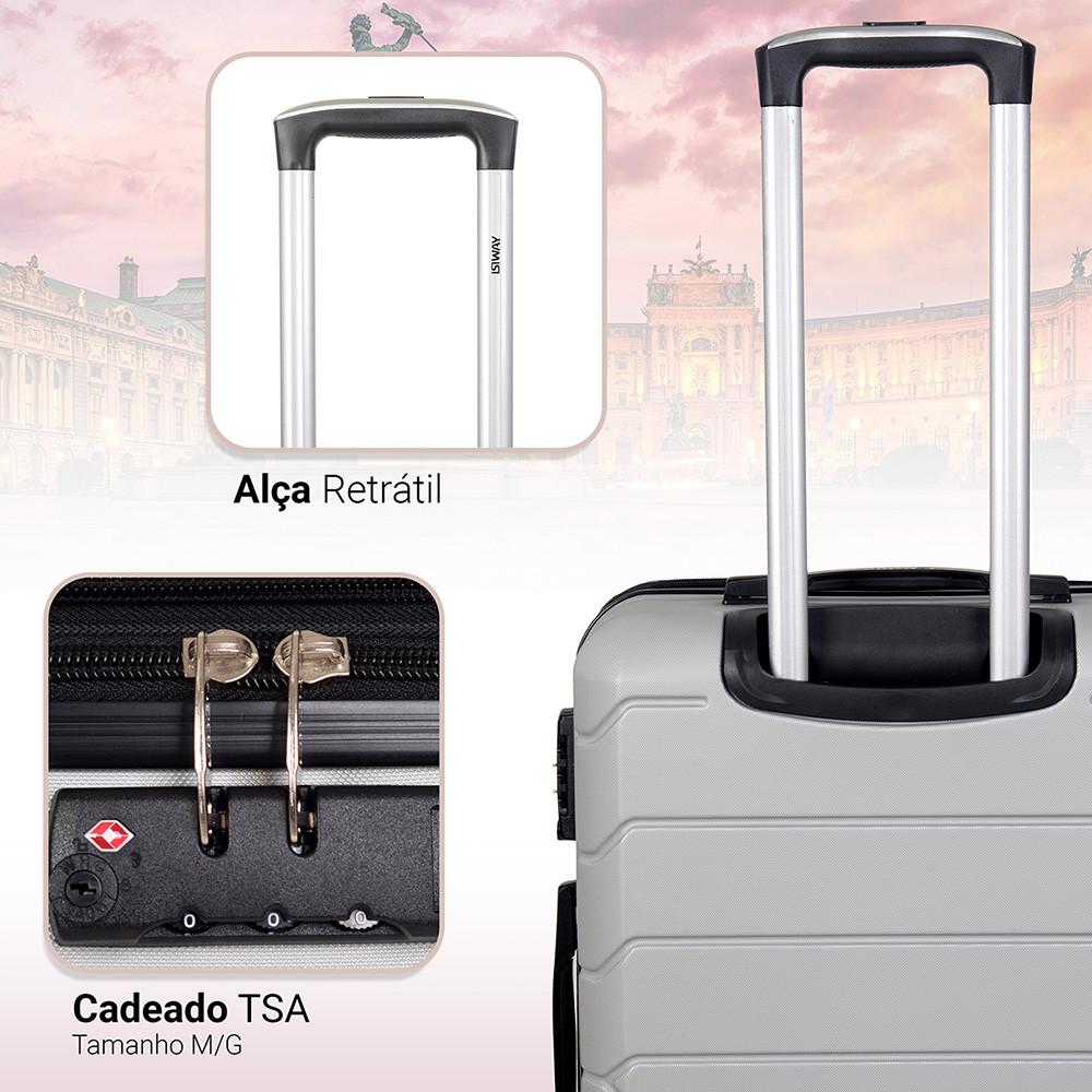 Mala ABS Viena G 32 Kg Expansível E Ultra Resistente Isibrás