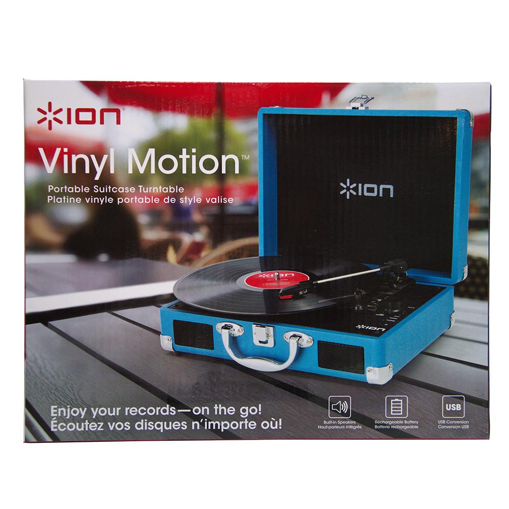 Toca-discos Vinil portátil com conversor para o formato digital em maleta retrô rígida