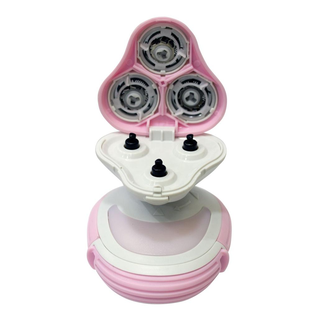 Removedor Elétrico De Pelos Com Luz LED E 3 Cabeças Impermeáveis Sem Fio