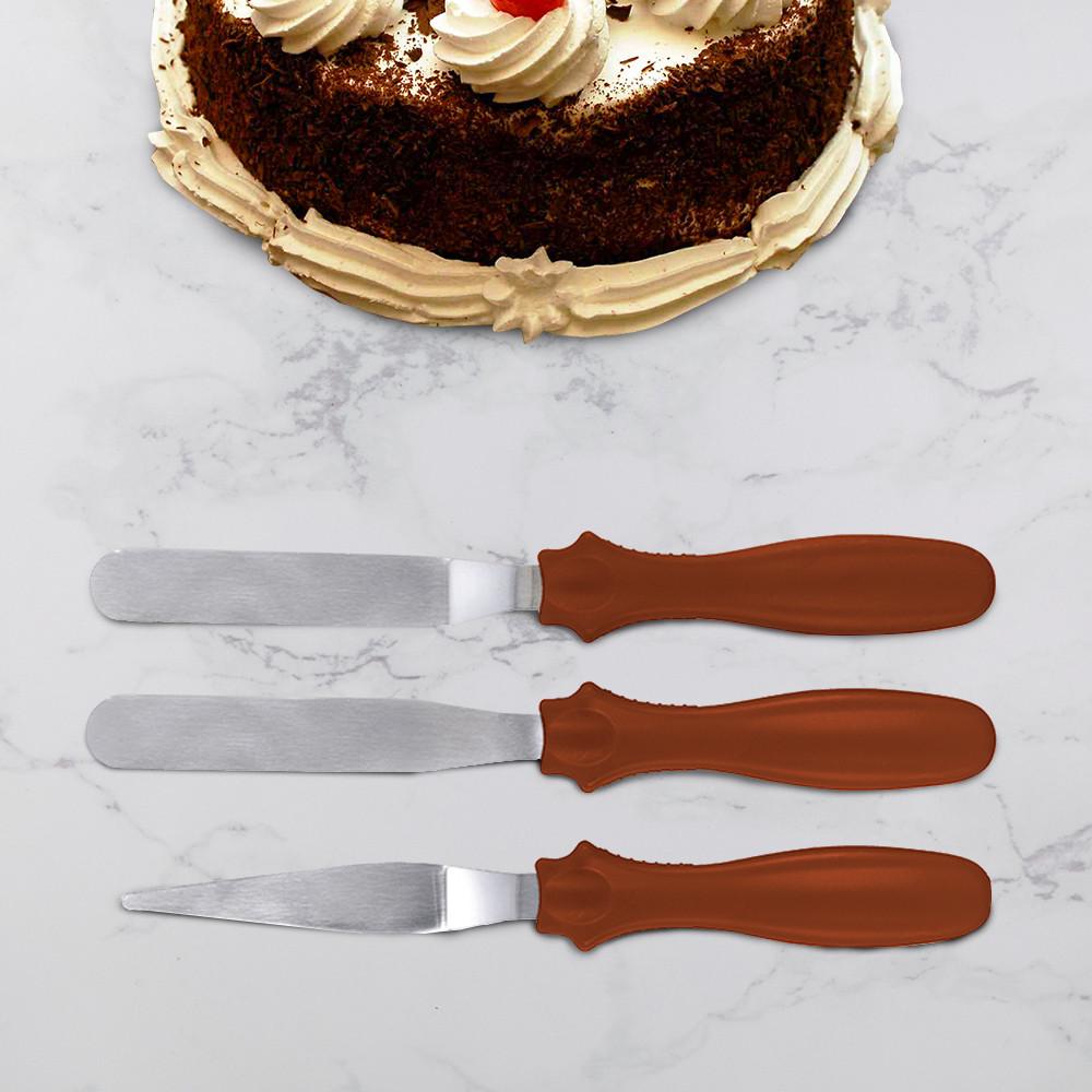 Conjunto 3Pcs Espatula P/Confeitar Glace-Choc