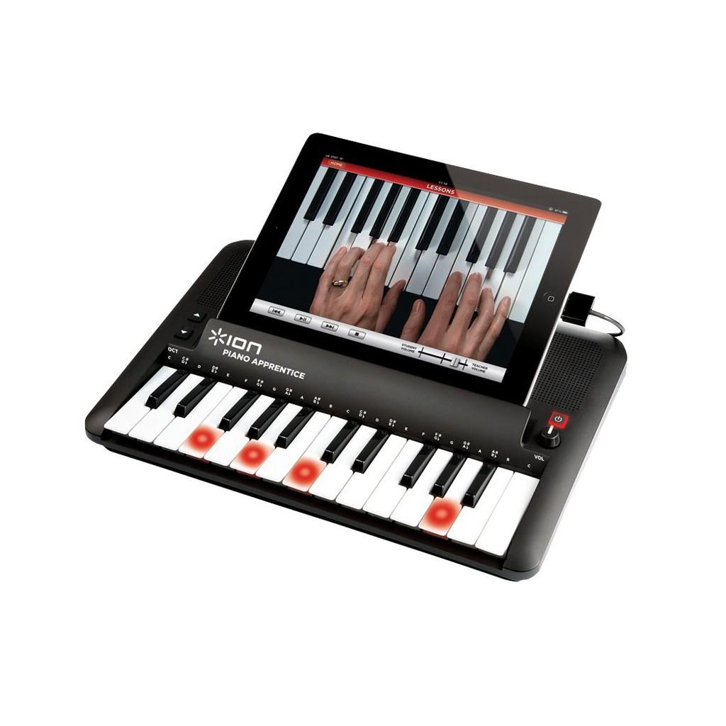 Teclado com 25 teclas iluminadas e conexão para iPad e iPhone