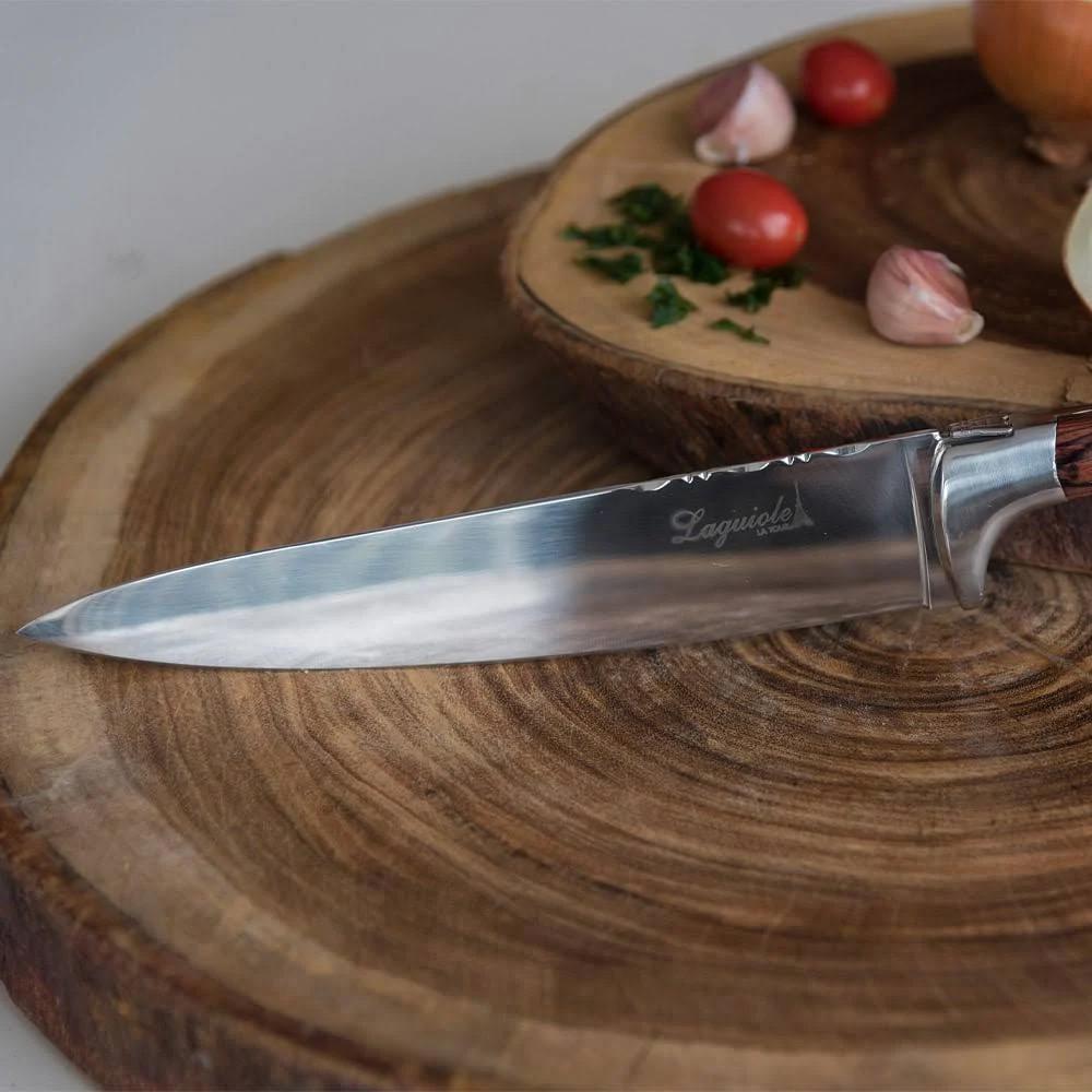 Faca Do Chef Ultra Premium Laguiole Aço Inox E Cabo de Madeira