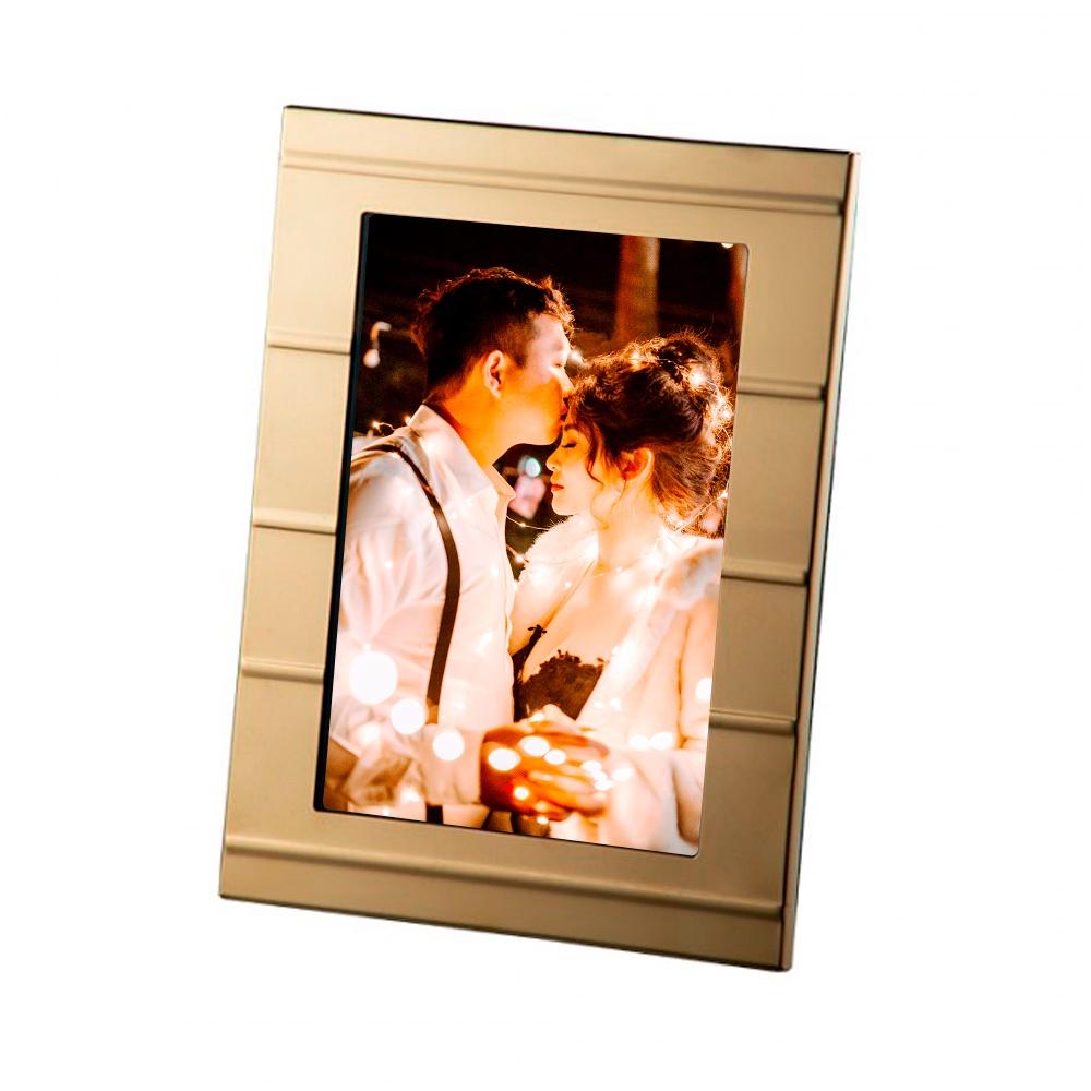 Porta retrato Carrara friso Velvet ouro 24K Designer Studio Riva 15x21