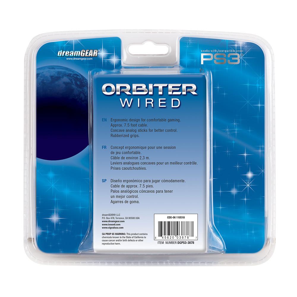 Controle remoto com fio Orbiter para PS3