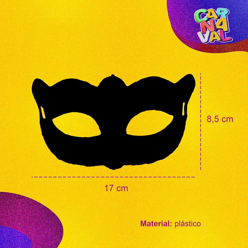 Máscara Adulto Carnaval 17Cm Mistério E Diversão Silver Festas