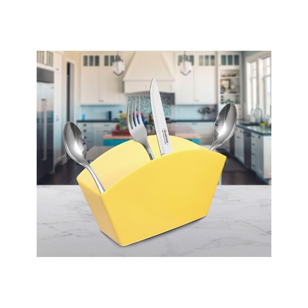 Escorredor de Talheres Basic 21,5 x 10,6 x 4,5 cm - Amarelo Coza