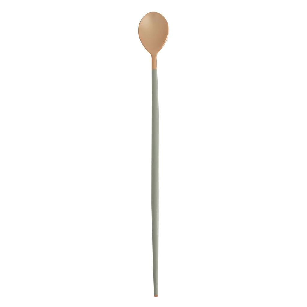 Colher em aço inox Bailarina Tokyo 30cm rosé gold/cinza