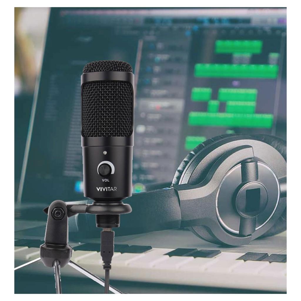 Microfone Condensador USB para estúdio de Som, PC, MAC e PS4