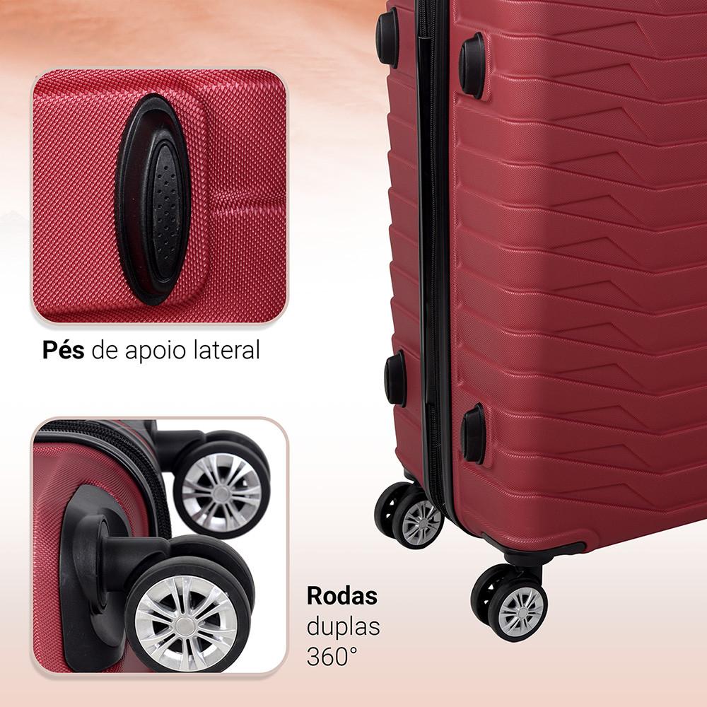 Mala ABS Ibiza M 23kg Rodas 360º Expansível Resistente Isibrás