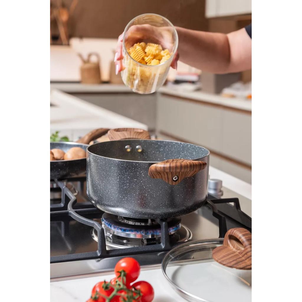 Conjunto De Panelas 5 Peças De Indução Granito Ceramic Life Smart Plus Brinox