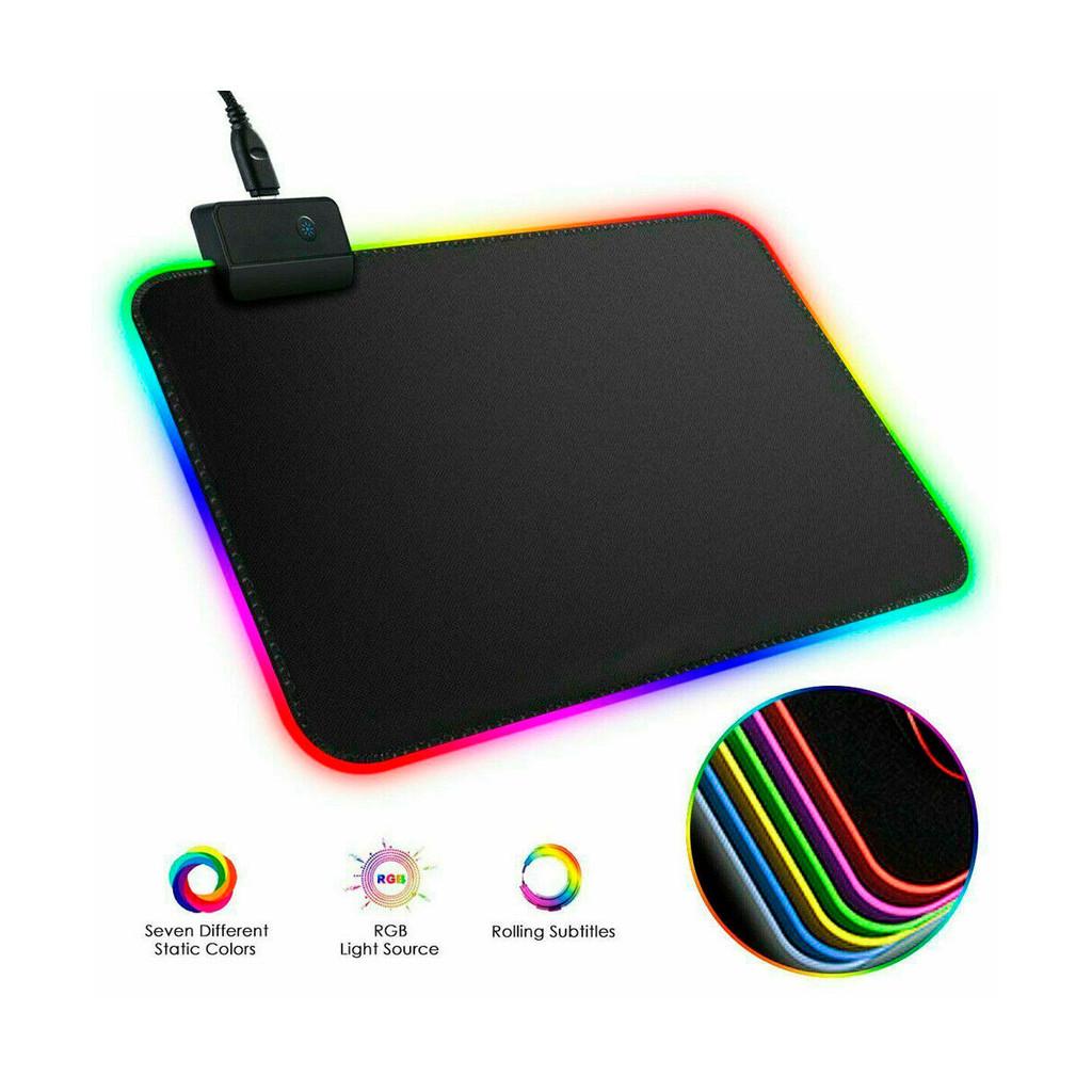 Led Gaming Mouse Pad com 12 modos de cores