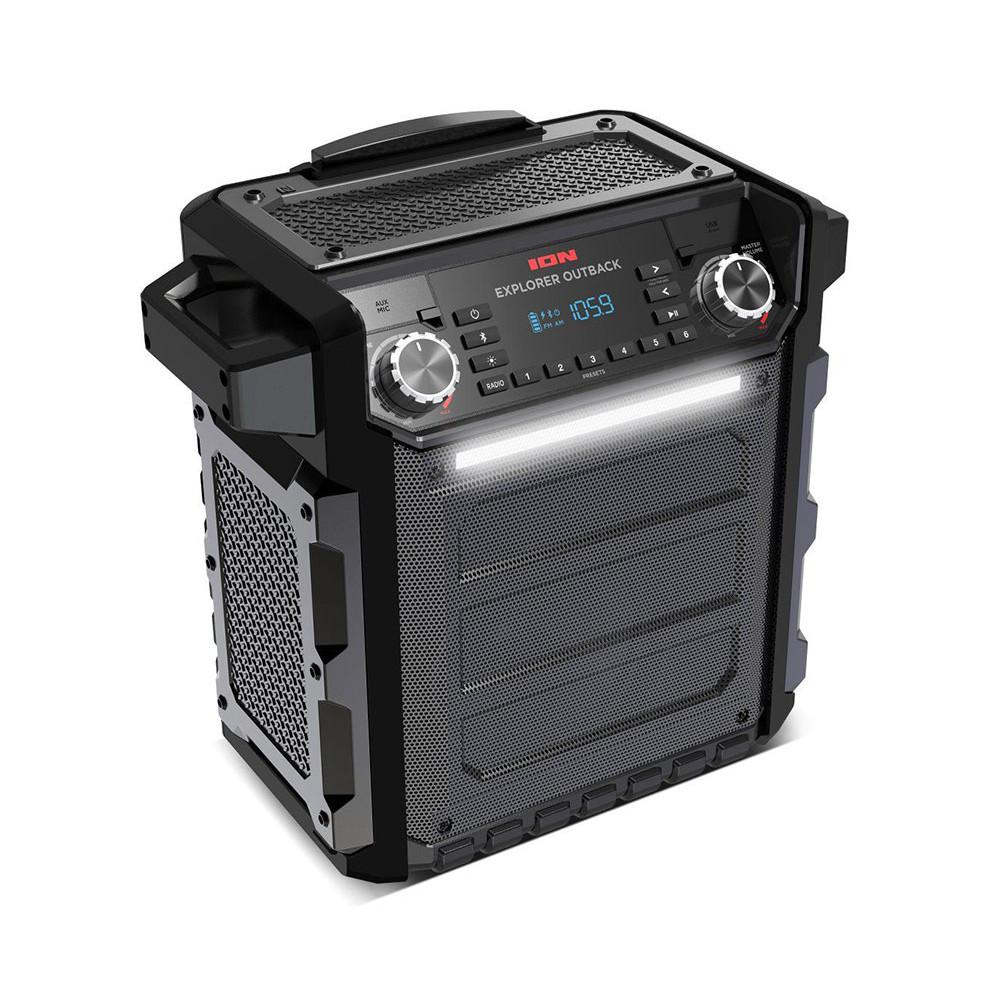 Sistema de Som portátil 100 W Bluetooth, AM/FM, bateria recarregável e resistente à água