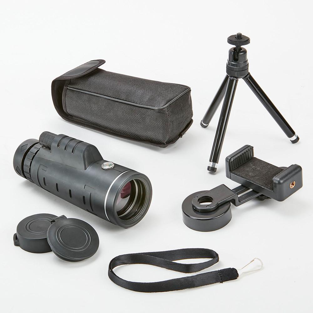 Luneta 10x40 mm com adaptador para Smartphone