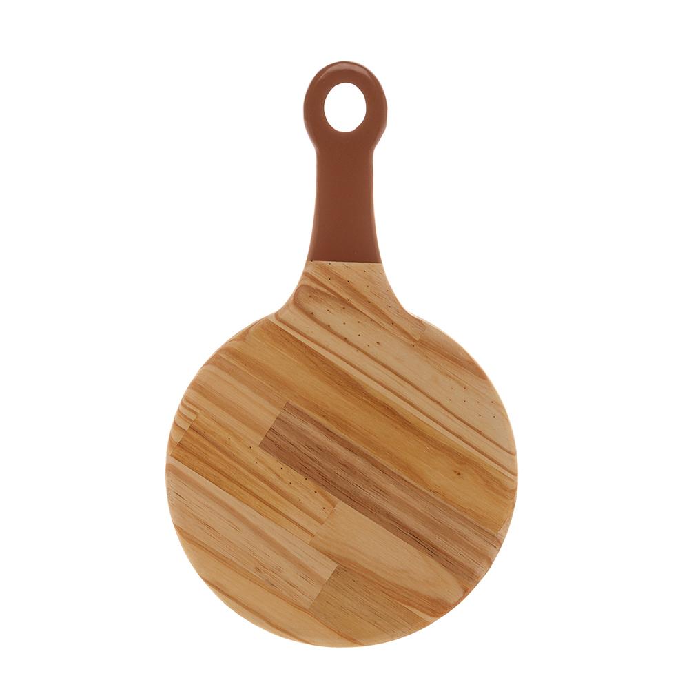 Tábua de madeira com alça laqueada Pinus Terracota 45x28x2cm