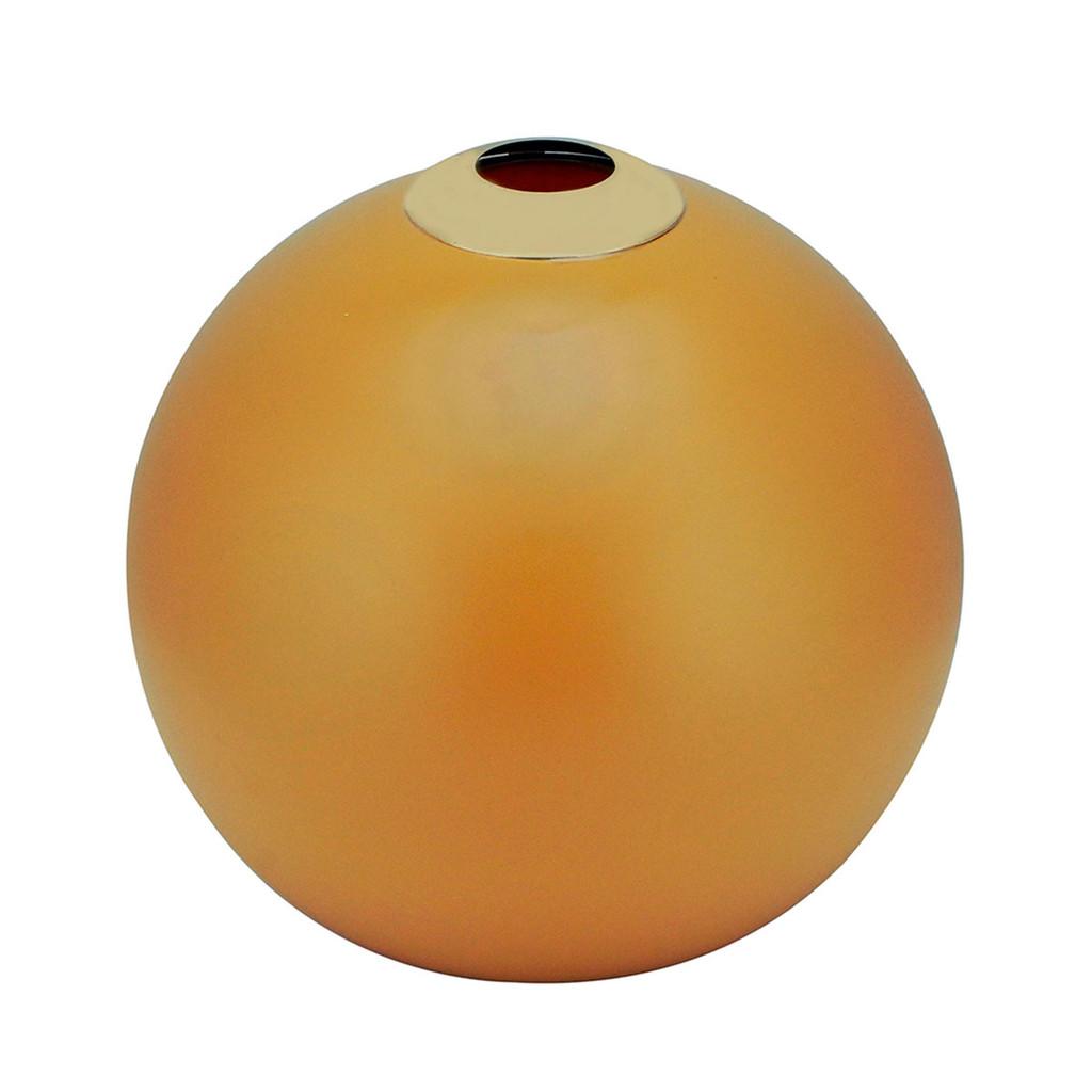Vaso vidro Round mostarda 25x24cm