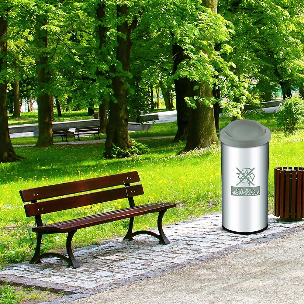Lixeira Seletiva Não Recicláveis Tampa Basculante 40,5L