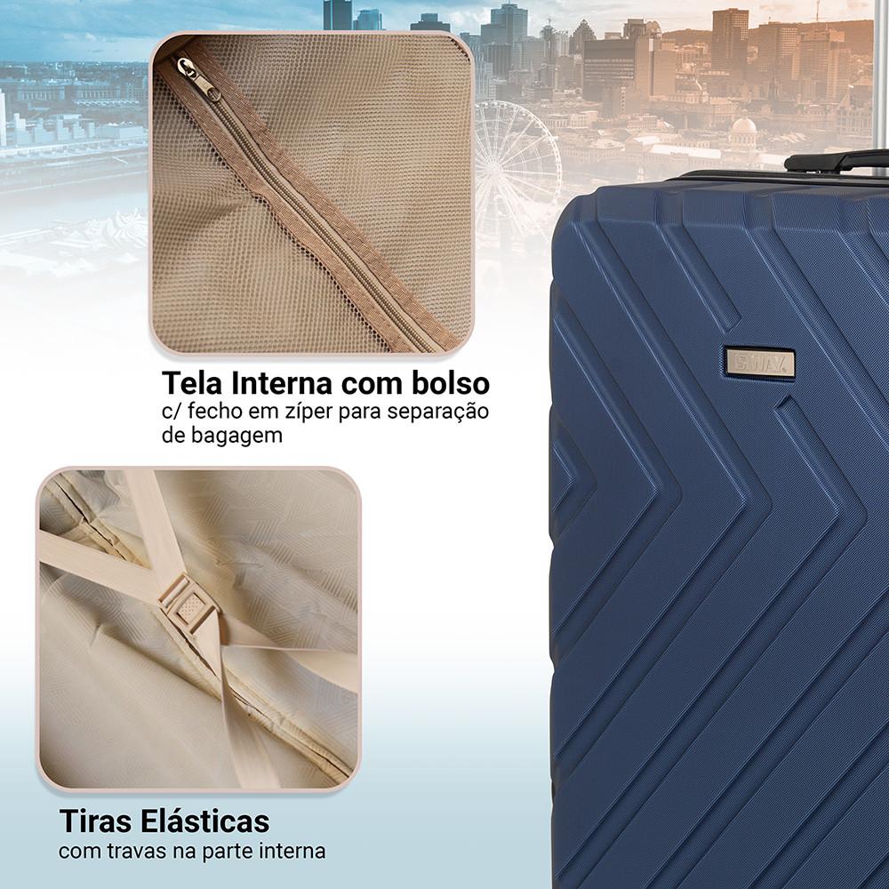 Mala ABS Montreal P Bordo 10kg Rodas 360º Resistente Isibrás