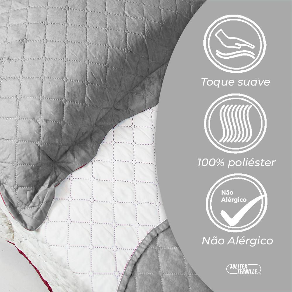 Colcha Queen Dyuri Com Toque De Sofisticação E Conforto E Porta Travesseiro