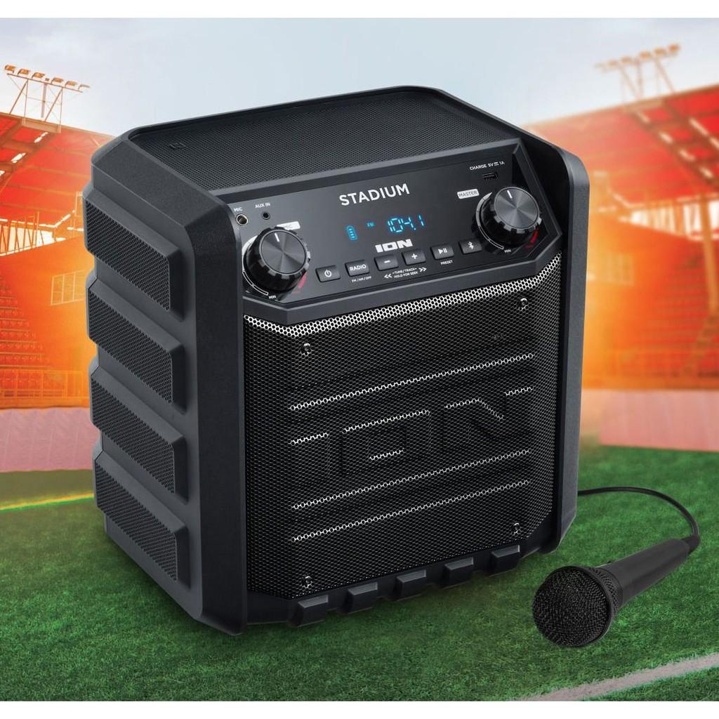 Sistema de som ION 50W, AM/FM, microfone, bateria recarreg. e recepção remota de áudio