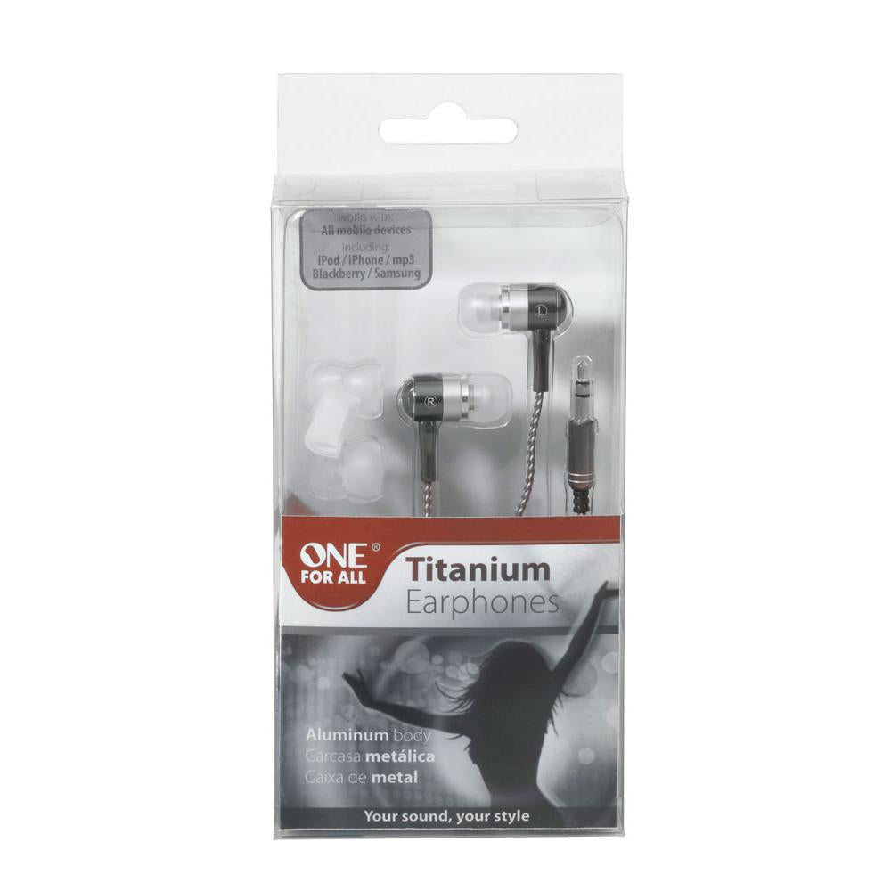 Fone de ouvido tipo earphone com isolador de ruído -Titanium