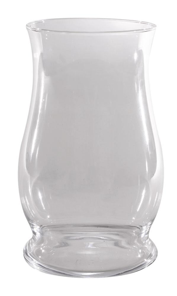 Vaso Decorativo Bianco e Nero em Vidro Transparente e Incolor 25 cm x 13 cm