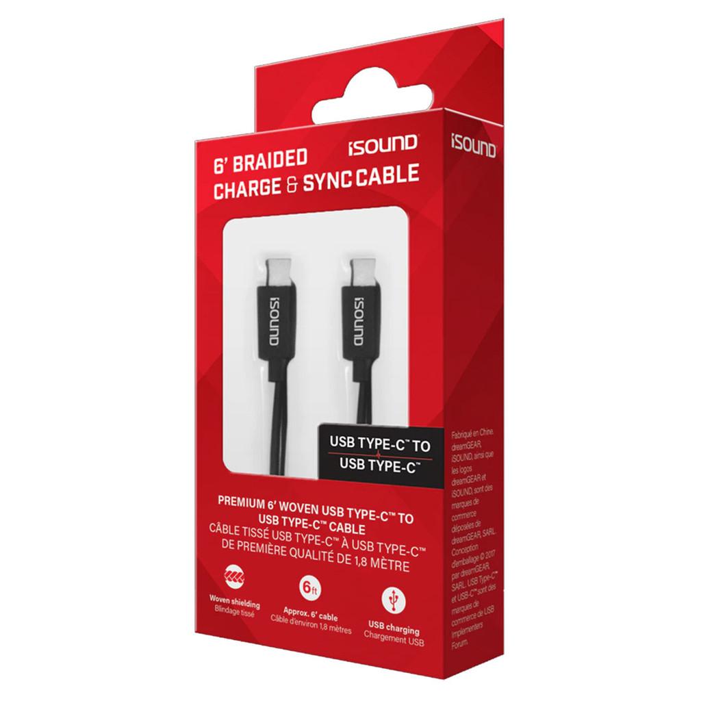 Cabo USB tipo C reversível 3 A com 1,8 m
