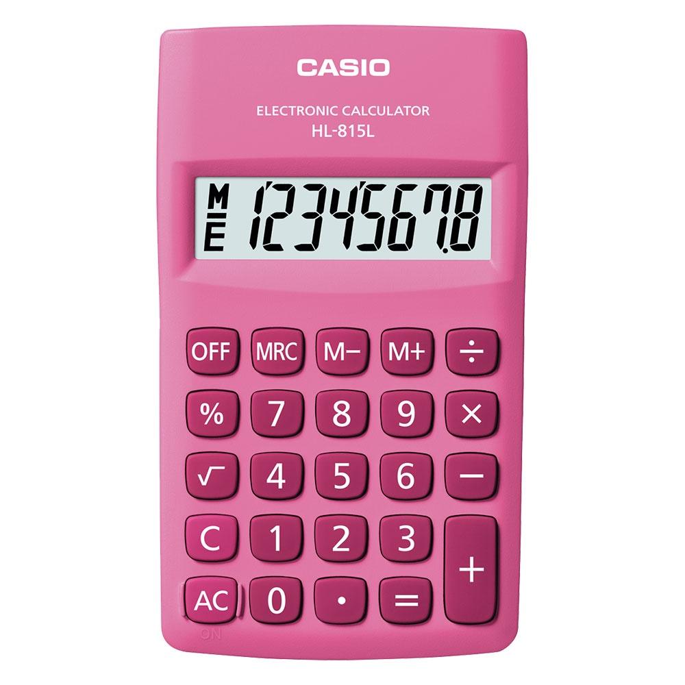 Calculadora Casio de bolso vertical c/ visor 8 dígitos HL-815L-PK