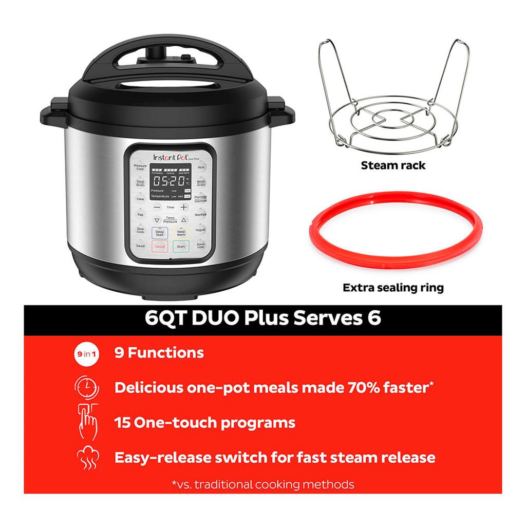 Panela de pressão elétrica multiuso 9 em 1 Instant Pot DuoPlus programável - 6 porções