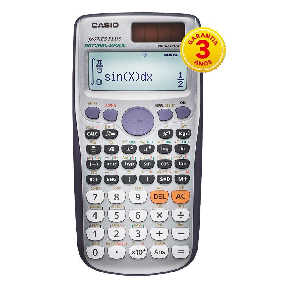 Calculadora científica Casio c/ 417 funções, visor de 4 linhas FX-991ESPLUS