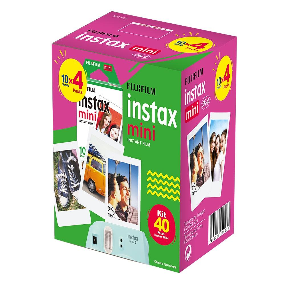 Filme instantâneo Fujifilm Instax Borda Branca com 40 poses